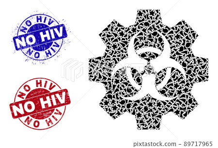 Biohazard Industry Mosaic of Shards with No HIV Textured Stamps Biohazard Industry Mosaic of Shards with No HIV Textured Stamps 89717965