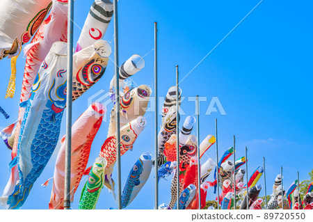 堺川綠道公園，鯉魚旗在空中游弋<岐阜縣岐阜市> 89720550