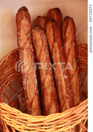 Freshly baked baguette 89720873