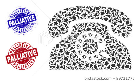 Pulse Phone Mosaic of Spalls with Palliative Grunge Seal Stamps Pulse Phone Mosaic of Spalls with Palliative Grunge Seal Stamps 89721775