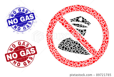No Policeman Mosaic of Debris with No Gas Grunge Rubber Imprints No Policeman Mosaic of Debris with No Gas Grunge Rubber Imprints 89721785