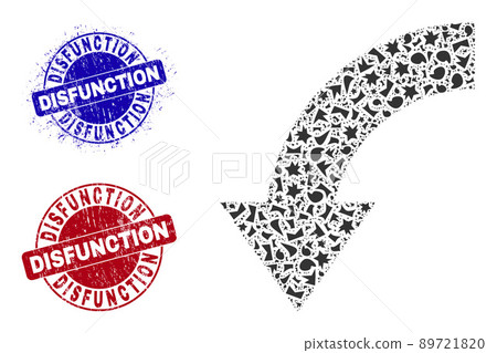 Rotate Down Mosaic of Shards with Disfunction Scratched Stamps Rotate Down Mosaic of Shards with Disfunction Scratched Stamps 89721820