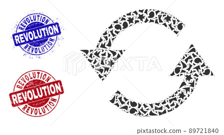 Refresh Arrows Mosaic of Shards with Revolution Textured Seals Refresh Arrows Mosaic of Shards with Revolution Textured Seals 89721840
