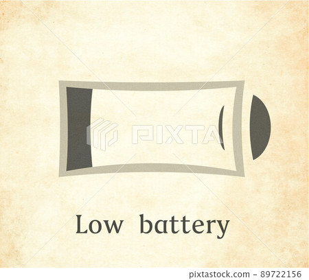 Simple emotional illustration "Battery low" Simple emotional illustration "Battery low" 89722156