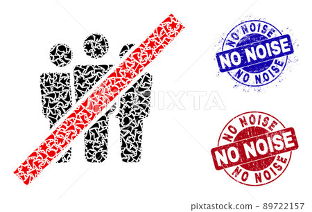 Stop People Mosaic of Debris with No Noise Distress Stamps 89722157