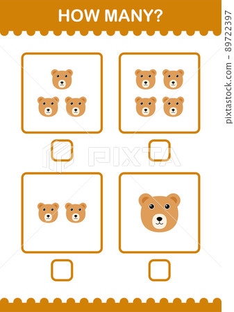 How Many Bear face. Worksheet for kids How Many Bear face. Worksheet for kids 89722397