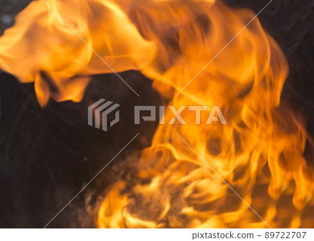 Campfire on dark background Campfire on dark background 89722707
