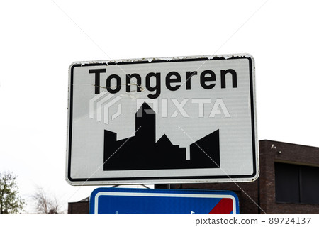 Tongeren, Limburg, Belgium - Sign of the historical village of Tongeren 89724137