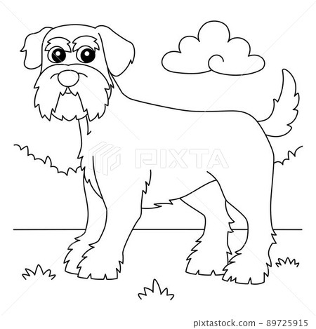 Schnauzer Dog Coloring Page for Kids Schnauzer Dog Coloring Page for Kids 89725915