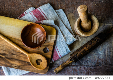 Rustic kitchen cooking stuff 89727844