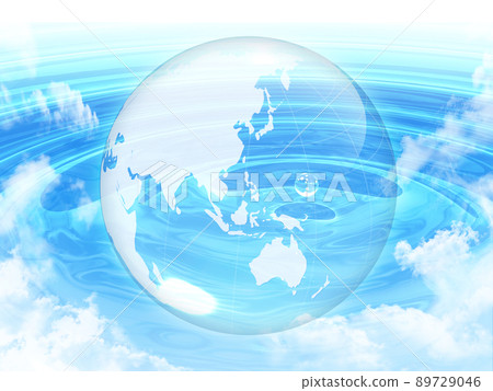 Ripples globe environmental image 89729046