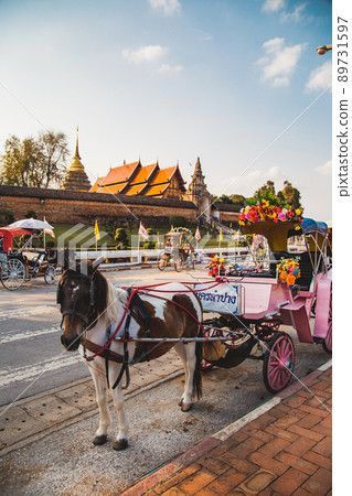 Wat Phra That Lampang Luang in Lampang in Lampang Province, Thailand. 89731597