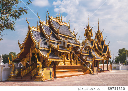 Wat Phiphat Mongkhon blue temple in Sukhothai, Thailand Wat Phiphat Mongkhon blue temple in Sukhothai, Thailand 89731830