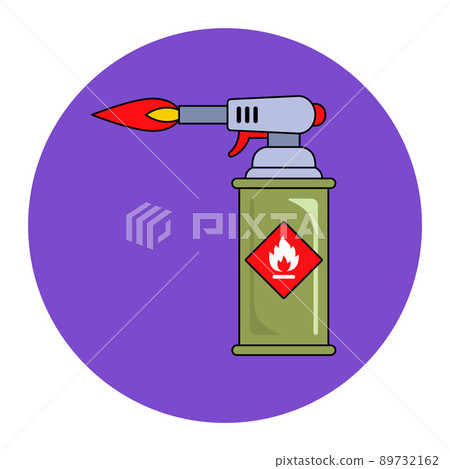 blowtorch with blue flame for construction. blowtorch with blue flame for construction. 89732162
