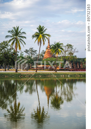 Wat Sra Sri or Wat Sa Si in Sukhothai historical park in Thailand 89732163