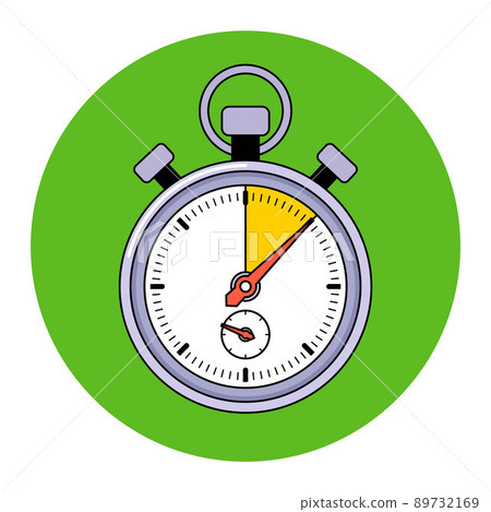 Iron stopwatch counts time. catch up in time. 89732169