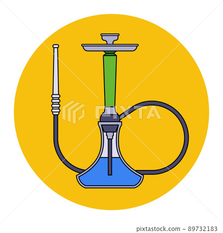 Turkish hookah for relaxing in a nightclub. Turkish hookah for relaxing in a nightclub. 89732183