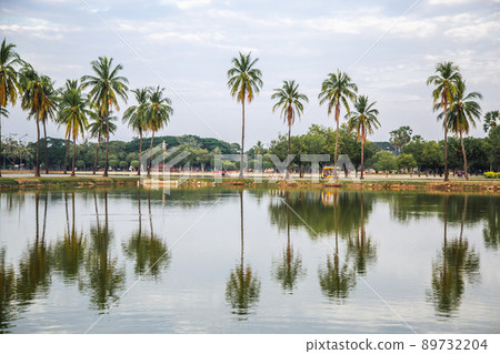 Wat Sra Sri or Wat Sa Si in Sukhothai historical park in Thailand 89732204