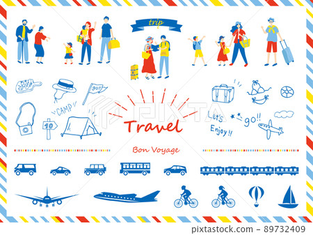 A collection of materials that are easy to use for travel and holidays A collection of materials that are easy to use for travel and holidays 89732409