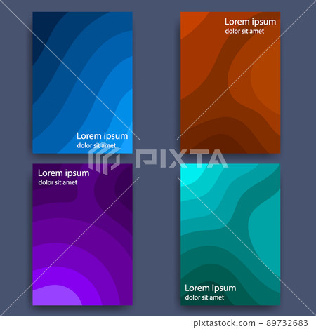 gradient abstract annual report template set gradient abstract annual report template set 89732683