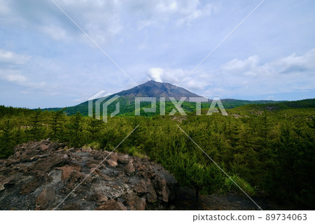 [鹿兒島]從有村熔岩展望台看到的櫻島 89734063