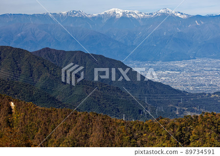 從禦坂山脈和本子伽丸看到的白根白雪三山 從禦坂山脈和本子伽丸看到的白根白雪三山 89734591