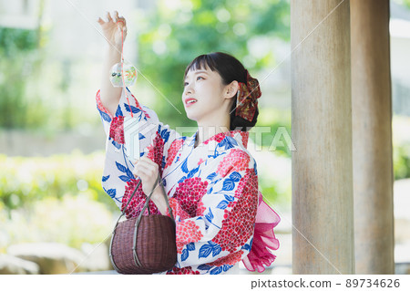 Yukata woman wind chime Yukata woman wind chime 89734626