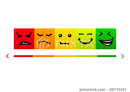 Credit score meter with different emotions vector concept isolated on white background 89735041