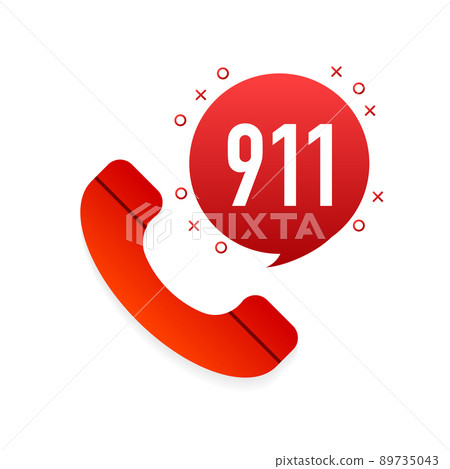 Emergency flat design. Vector illustration on white background. 89735043