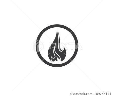 Fire symbol illustration 89735171