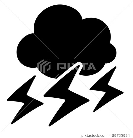 Simple lightning mark (silhouette) Simple lightning mark (silhouette) 89735934
