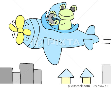操作飛機的青蛙 89736242