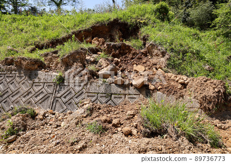 Landslide road slope 89736773