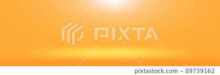 Abstract solid of shining yellow gradient studio wall room background. 89739162
