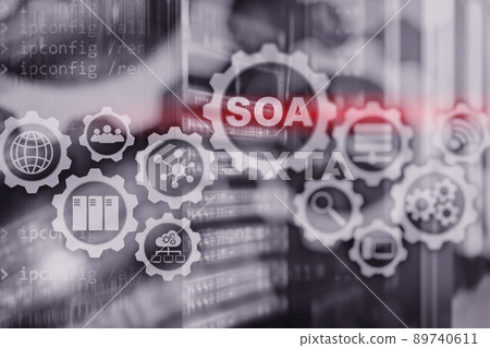 SOA. Business model and Information technology concept for Service Oriented Architecture under principle of service encapsulation 89740611