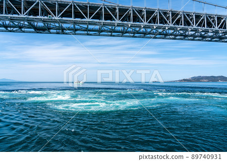 Naruto Strait where Onaruto Bridge and Uzushio swirl in Minamiawaji City, Hyogo Prefecture Naruto Strait where Onaruto Bridge and Uzushio swirl in Minamiawaji City, Hyogo Prefecture 89740931