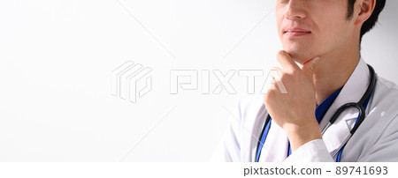 Male medical image white background without face Male medical image white background without face 89741693