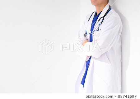 Male medical image white background without face 89741697