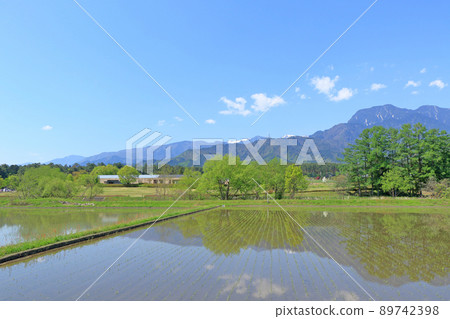 Azumino May Countryside and Northern Alps 89742398