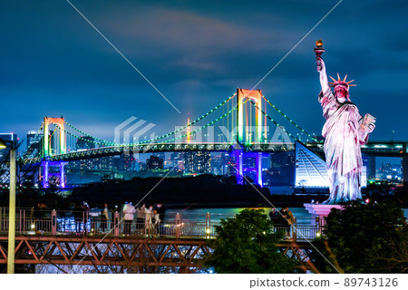 Rainbow Bridge Special Light Up Night View 89743126