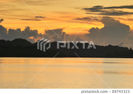 Sunset Clouds Palau Pier Palau T-Dock Sunset Clouds Palau Pier Palau T-Dock 89743323