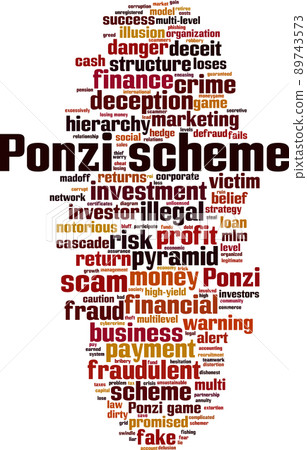 Ponzi scheme word cloud Ponzi scheme word cloud 89743573