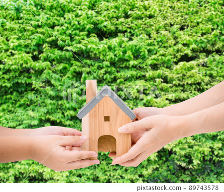 The concept of saving the hand that holds the house 89743578