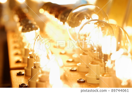 Orderly arranged socket lamp lighting Orderly arranged socket lamp lighting 89744061