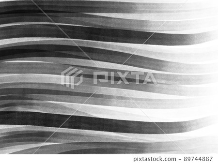 用畫筆繪製的波浪圖案插圖 用畫筆繪製的波浪圖案插圖 89744887