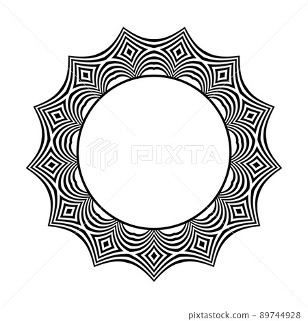 Abstract decorative circle pattern. Round frame. 89744928