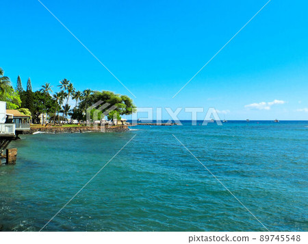 Seascape from Lahaina, Maui, Hawaii Seascape from Lahaina, Maui, Hawaii 89745548