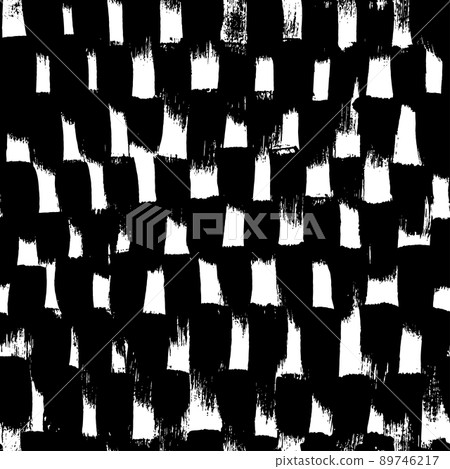 Hand drawn black checkered vector seamless pattern Hand drawn black checkered vector seamless pattern 89746217