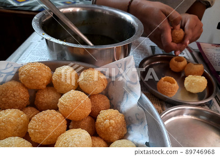 Preparation of Pani-Puri Dish 89746968