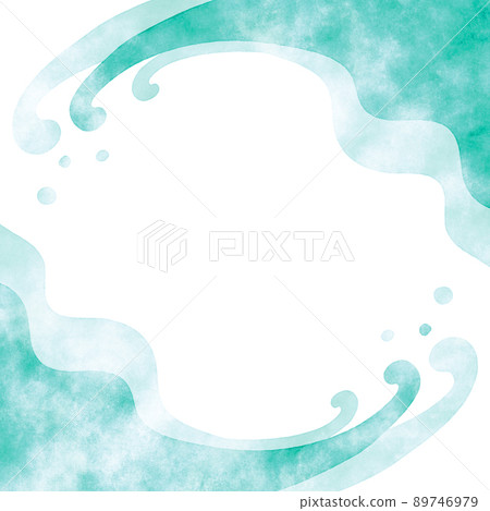 Wave, splash frame green 89746979